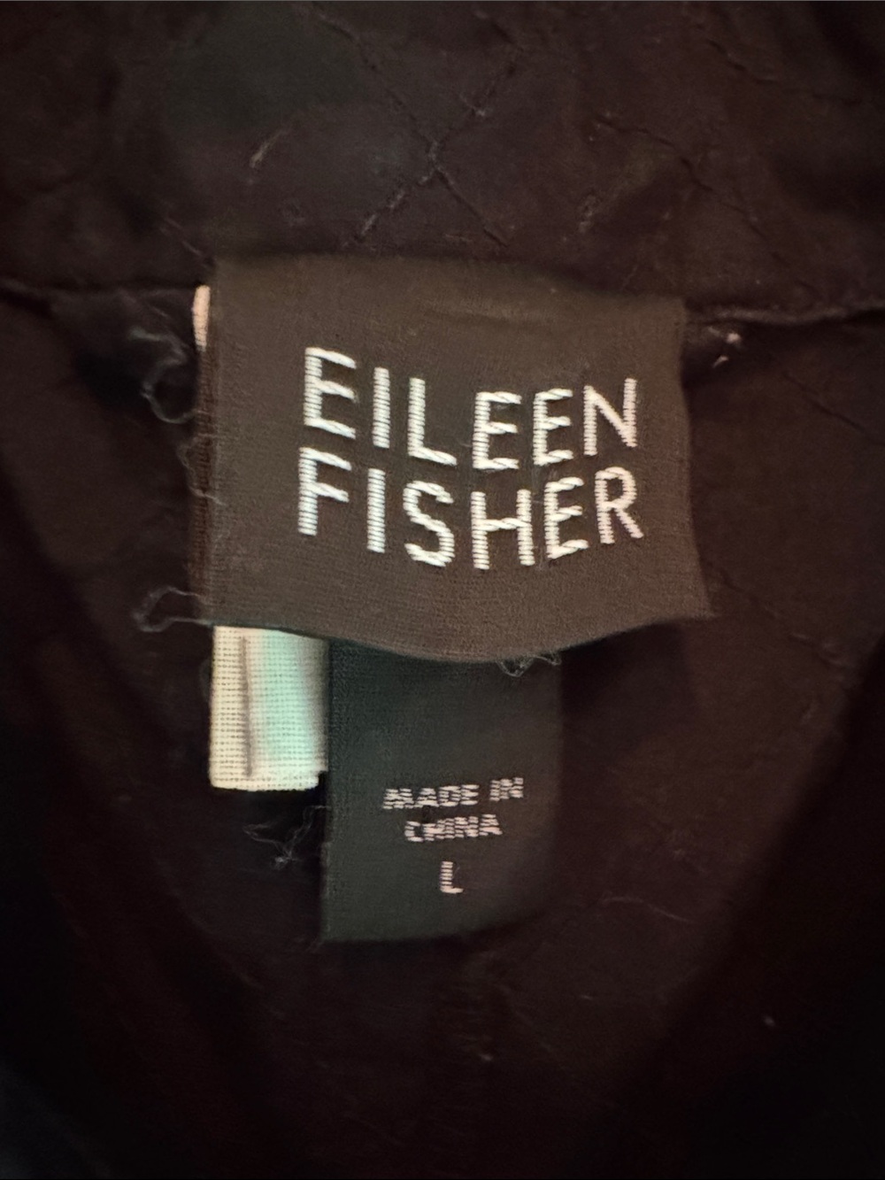 EILEEN FISHER Black Button-Front Lightweight Shirt Coat - Picture 2 of 5